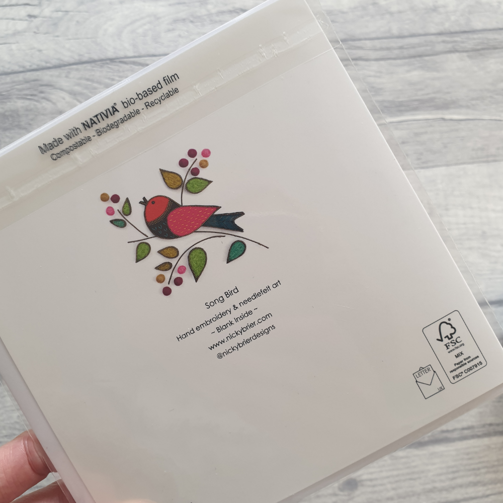 Songbird card reverse