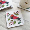 Songbird Coaster – Bird Artwork Print, Heat Resistant Melamine