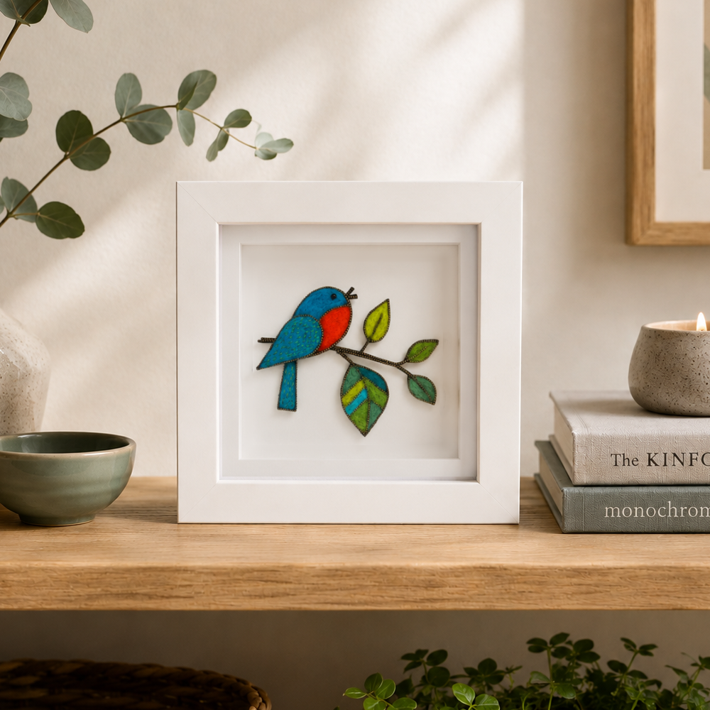 Enjoying the sun print white frame