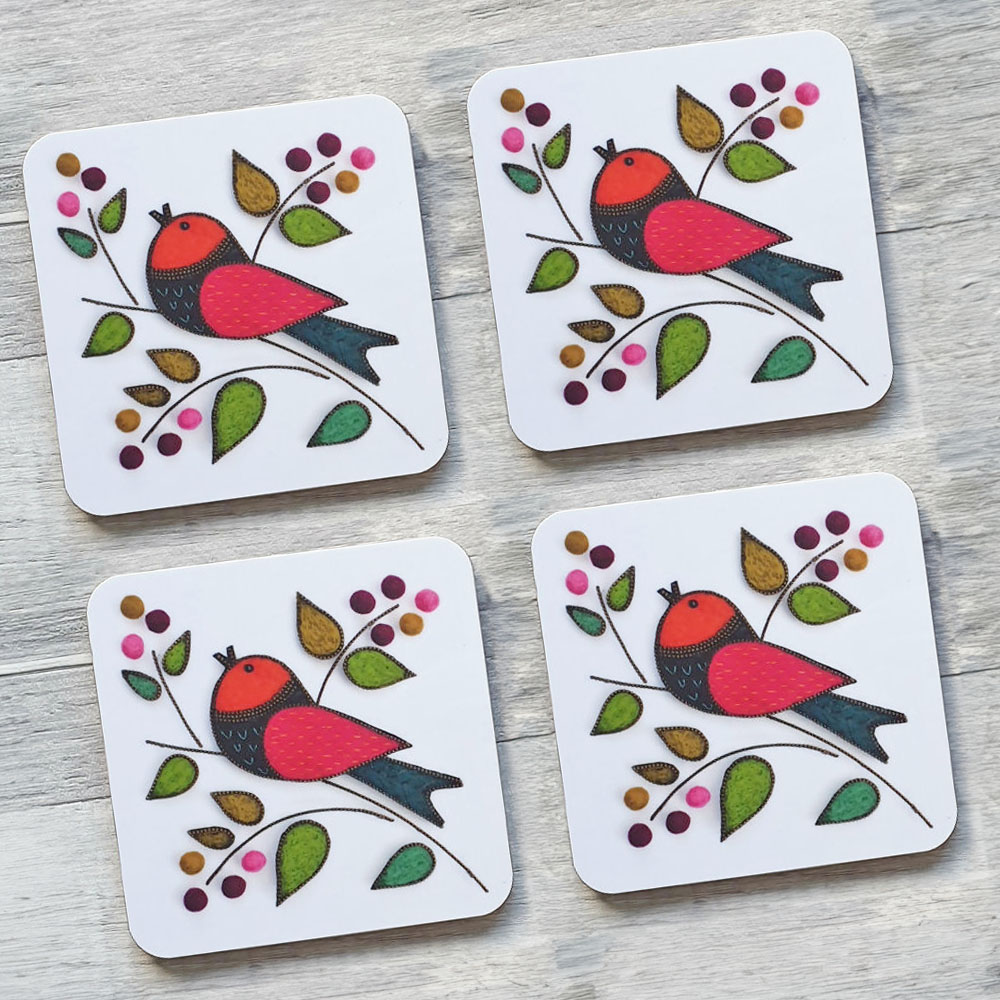 Songbird Coasters Set of 4